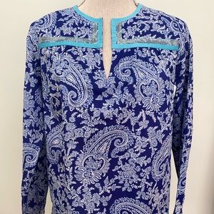 J. Crew Paisley Boho Peasant Top XXS